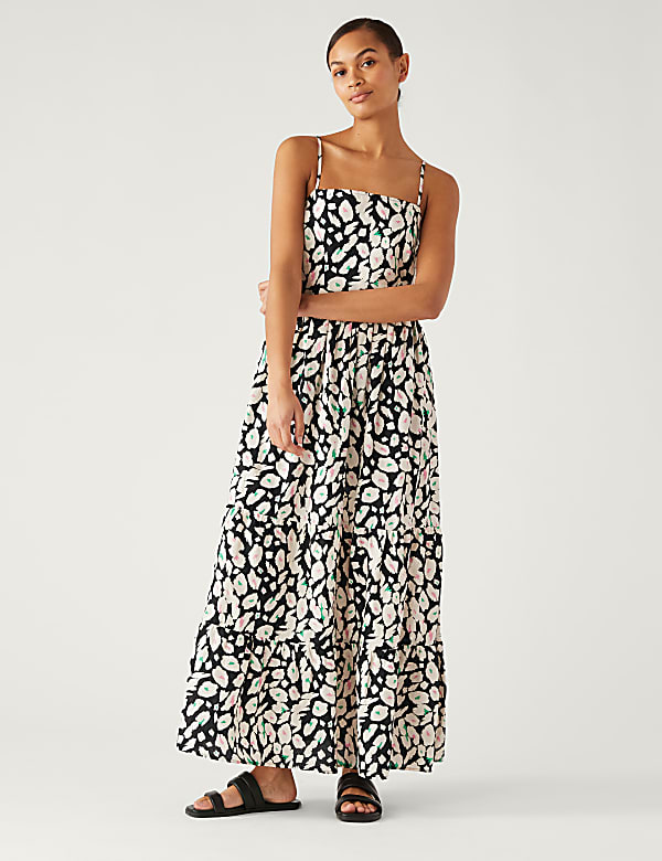 Pure Cotton Printed Midaxi Cami Dress