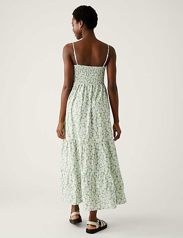 Pure Cotton Printed Midaxi Cami Dress