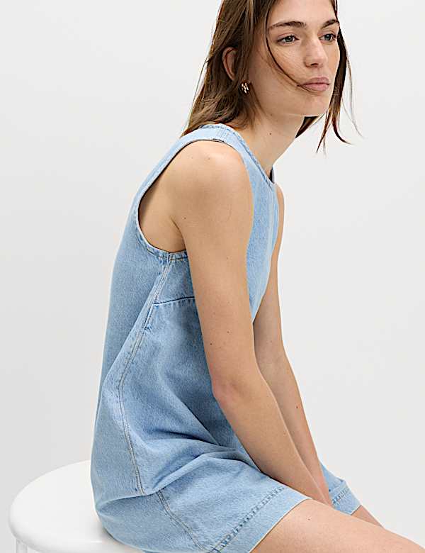 Denim Mini Swing Dress - AT