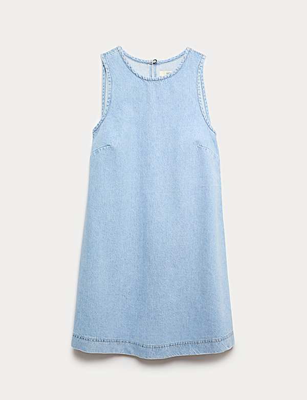 Denim Mini Swing Dress - AT