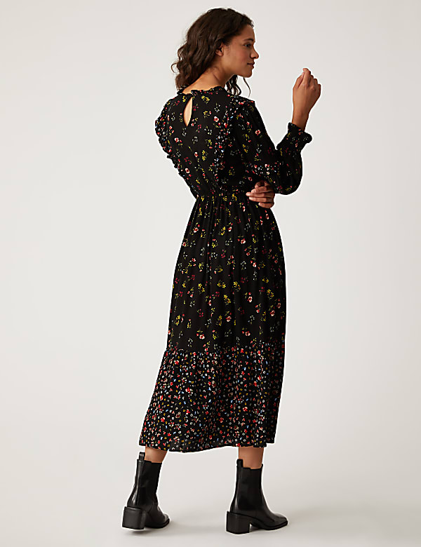 Floral Ruffle Midi Dress