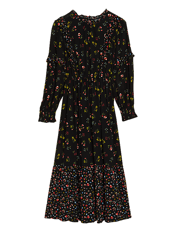 Floral Ruffle Midi Dress