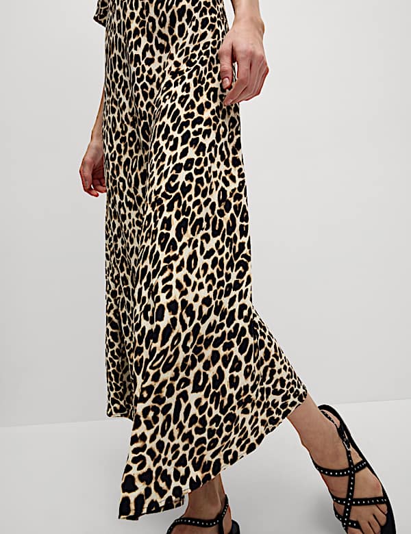 Animal Print Midaxi Shirt Dress