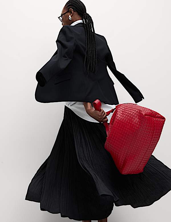 Jupe Midi Plissée Marks & Spencer - Noire - Taille 8 - Parfait état