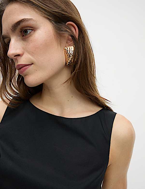 Pure Cotton Bubble Hem Midaxi Dress - EE