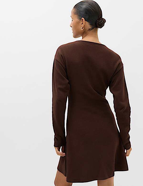 Cotton Rich Cosy Mini Skater Dress - CA