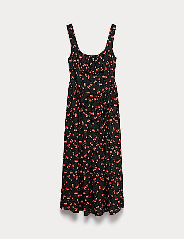 Printed Corset Waisted Dress - BE