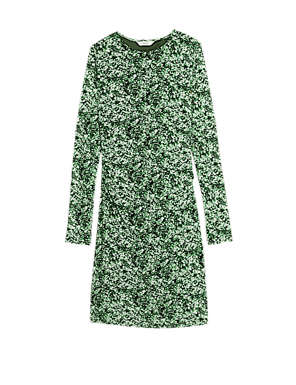 Mesh Jersey Mini Column Dress