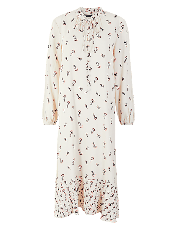 Printed Relaxed Midi Dress