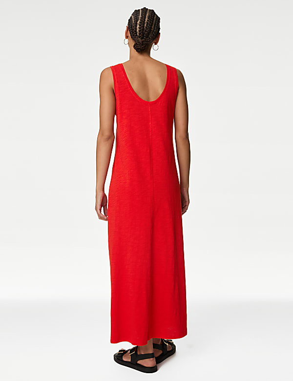 Midi &scaron;aty sloupov&eacute;ho střihu s&nbsp;ov&aacute;ln&yacute;m v&yacute;střihem, z&nbsp;čist&eacute; bavlny - CZ