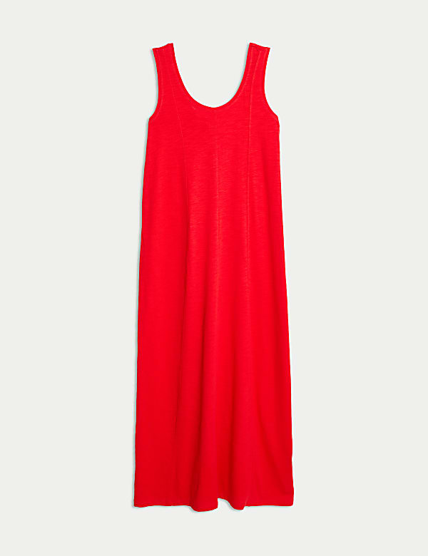 Midi &scaron;aty sloupov&eacute;ho střihu s&nbsp;ov&aacute;ln&yacute;m v&yacute;střihem, z&nbsp;čist&eacute; bavlny - CZ