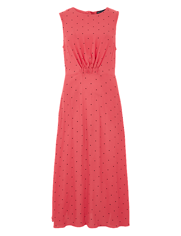 Printed Midi Waisted Dress