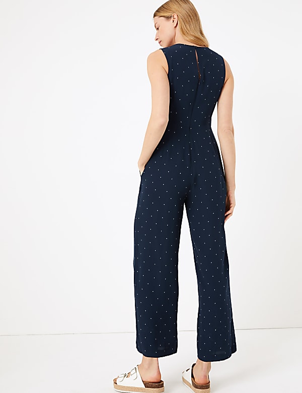 Printed Waisted Jumpsuit