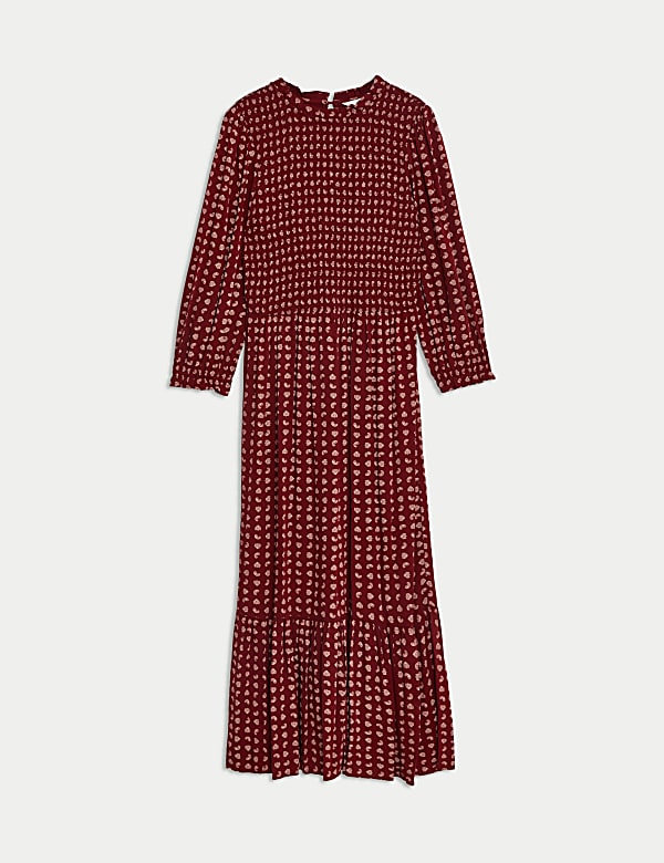 Robe midi &agrave; taille ajust&eacute;e avec imprim&eacute; - LU