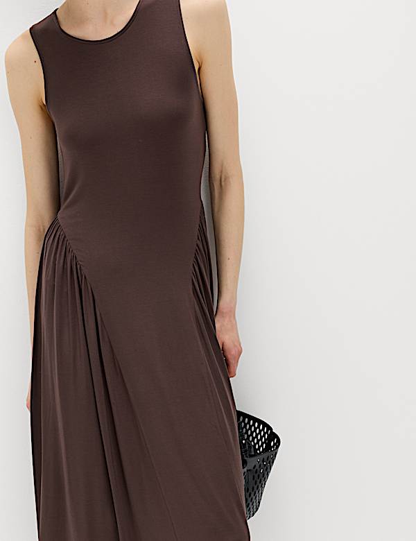 Robe midi taille basse en lyocell - LU