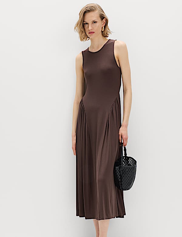 Robe midi taille basse en lyocell - LU