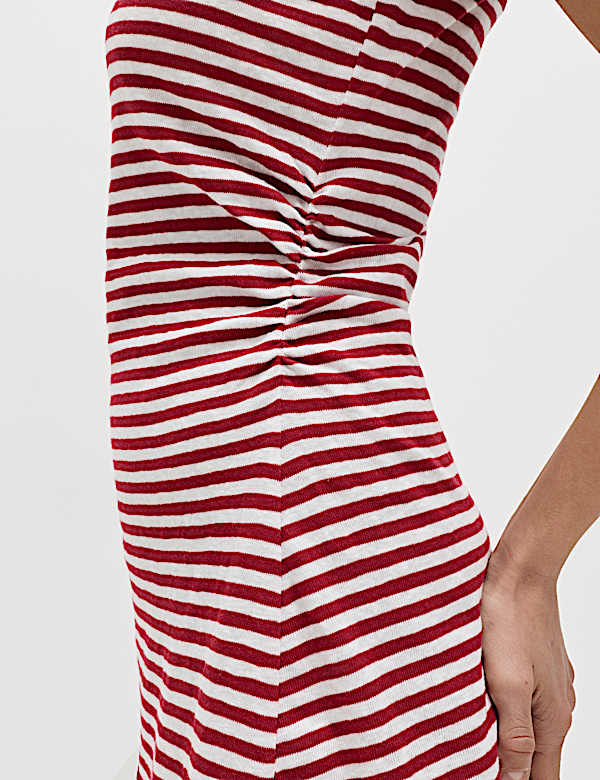 Cotton Rich Striped Mini Column Dress - AL