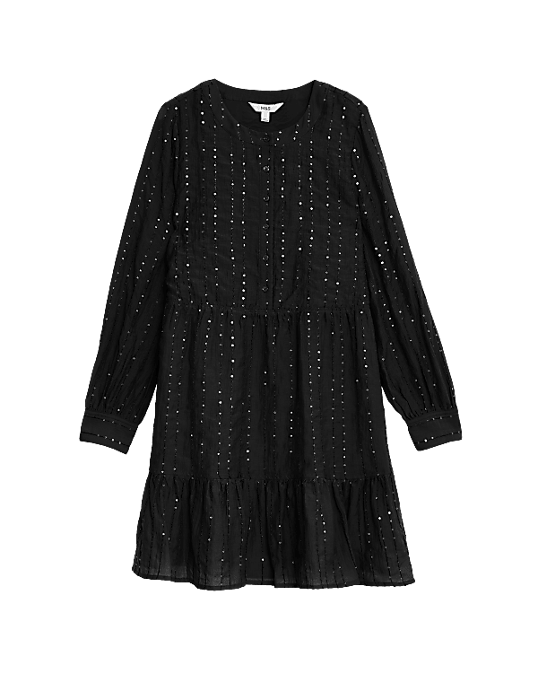 Lyocell Rich Sequin Mini Waisted Dress