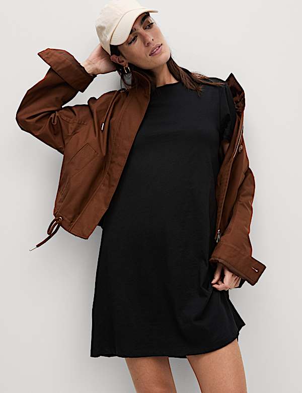 Pure Cotton Mini T-Shirt Dress
