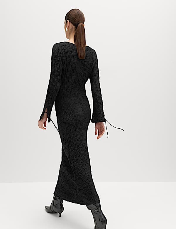 Cotton Rich Textured Midi Column Dress - AU