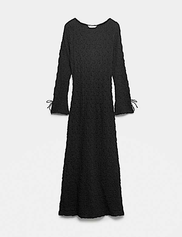 Cotton Rich Textured Midi Column Dress - AU