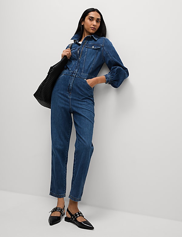 Denim Waisted Jumpsuit - NL