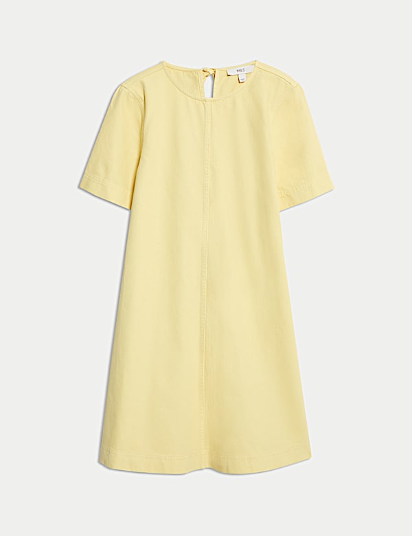 Robe ample mini en denim 100 % coton - LU