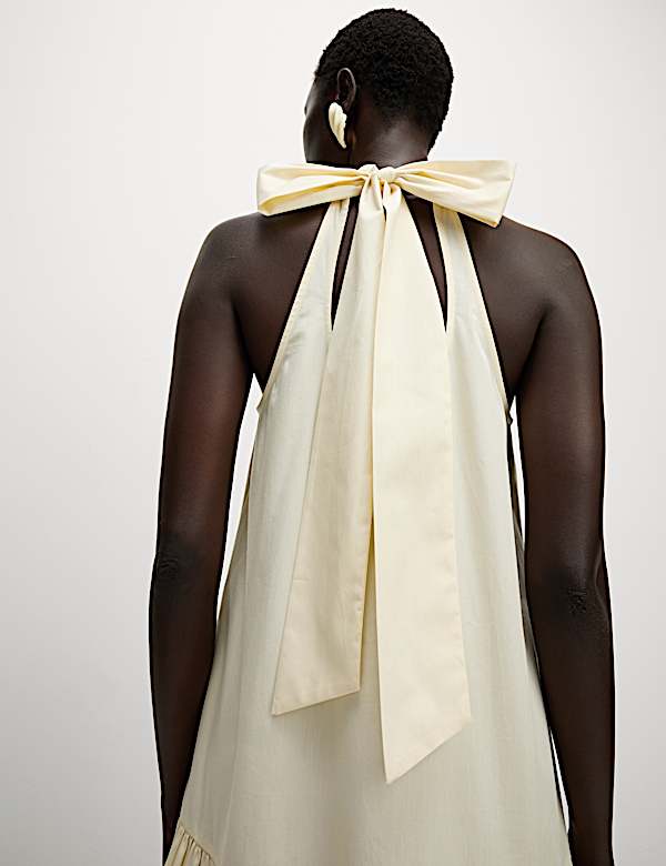 Pure Cotton Midaxi Tiered Dress