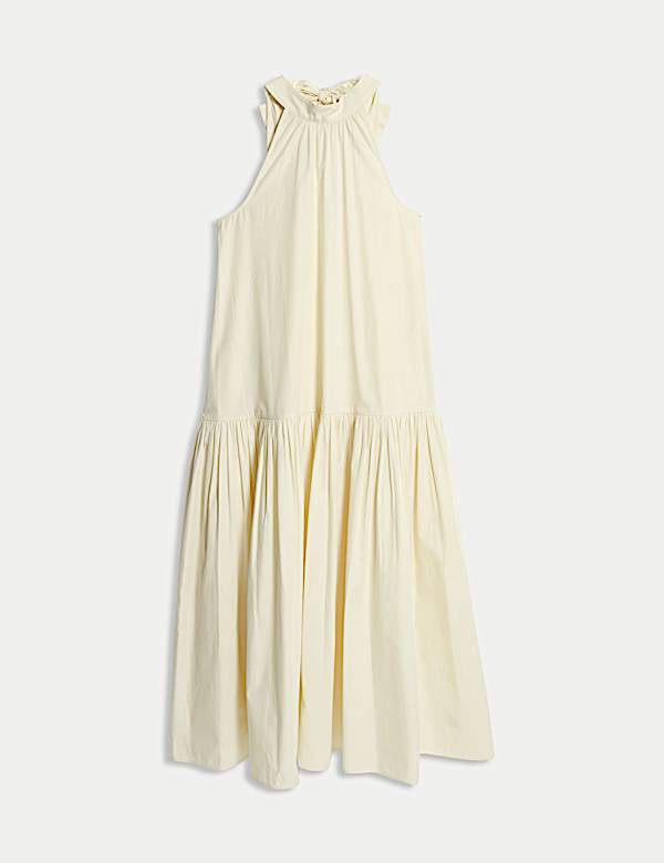 Pure Cotton Midaxi Tiered Dress