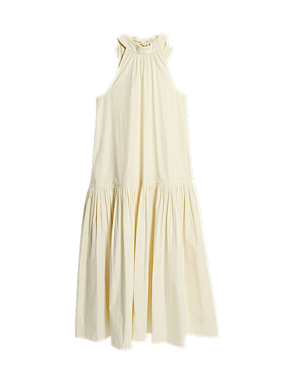 Pure Cotton Midaxi Tiered Dress