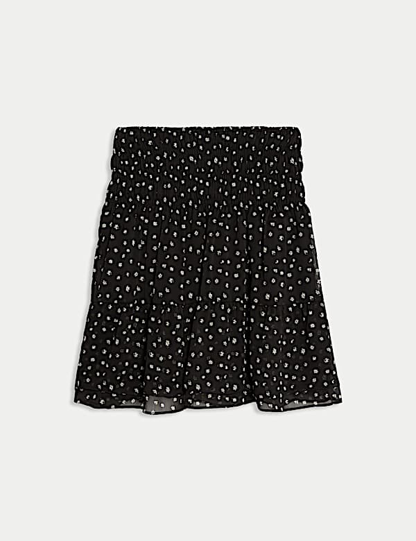 Chiffon Animal Print Mini Skater Skirt - LT