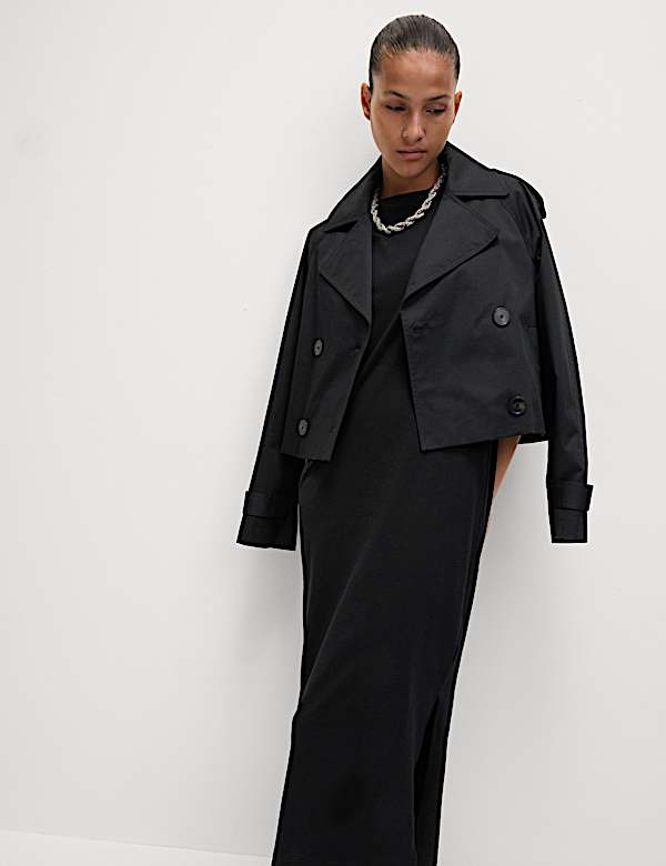 Pure Cotton Midi Relaxed T-Shirt Dress - US