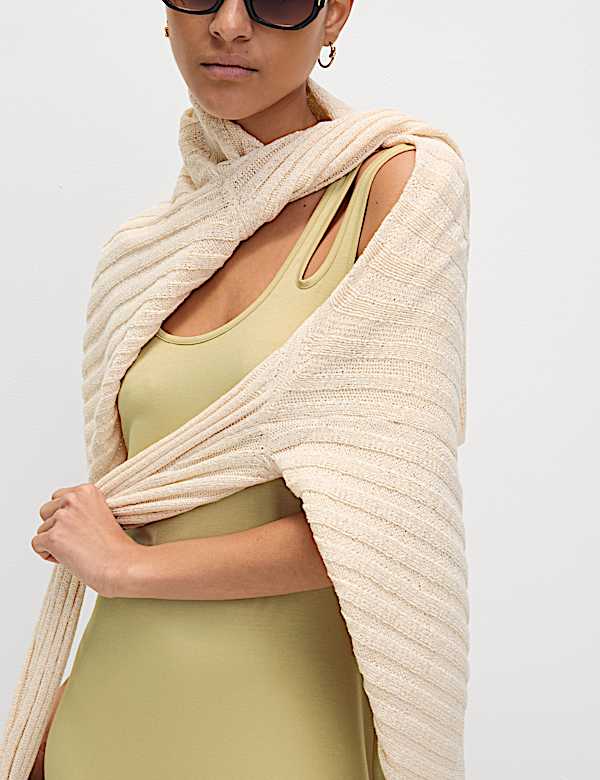 Jersey Scoop Neck Midi Column Dress - FR