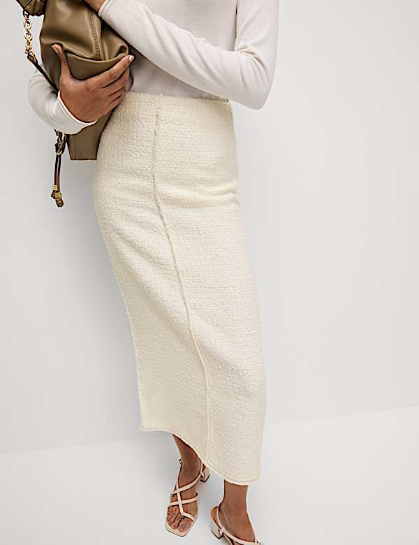 Jupe Noire A-Line Marks & Spencer – Coton, Taille 12, Avec Poches (Très Bon État)