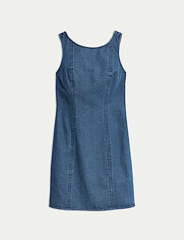 Robe tube courte en denim 100 % coton - CH