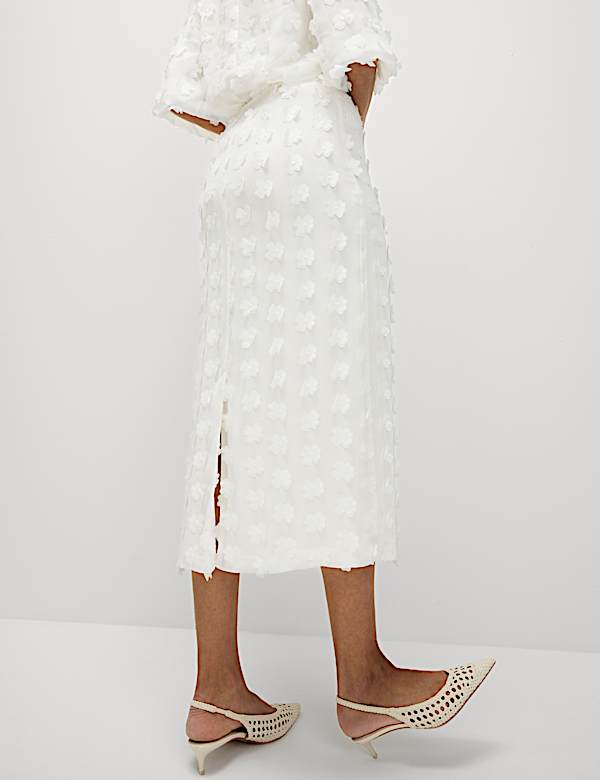 Embellished Midaxi Column Skirt