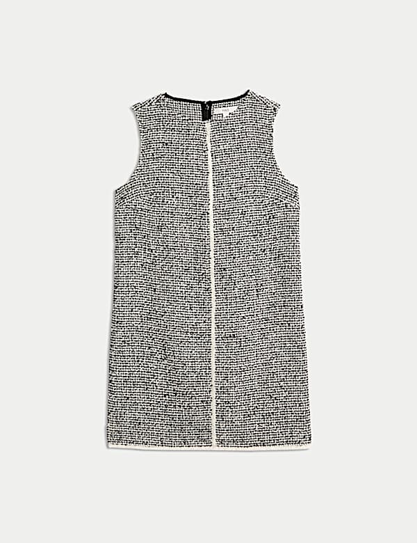 Gaun Terusan Mini Dogtooth dengan Wol - ID