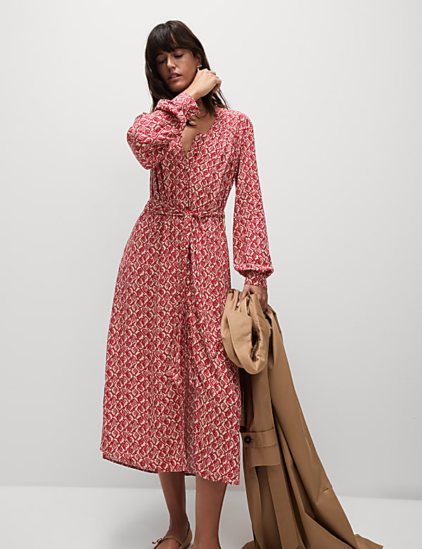 Robe midi col v top