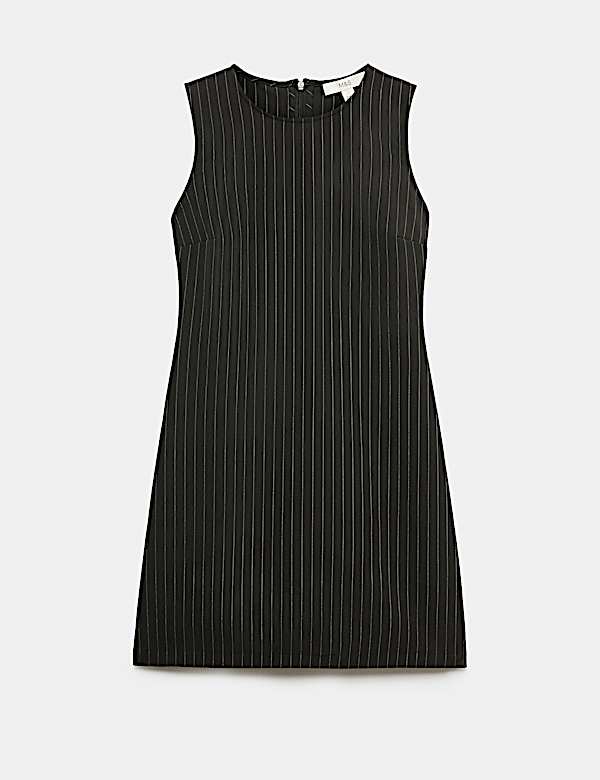 Pinstripe Mini Shift Dress - MV