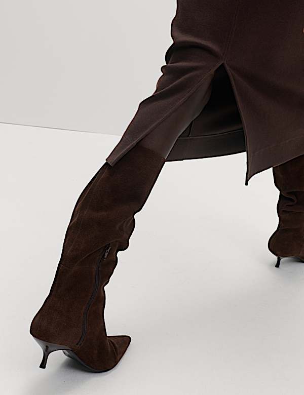 Cotton Rich Jersey Ribbed Midi Column Dress - BG