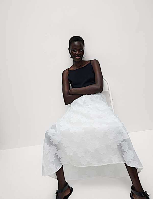Jacquard Midi Circle Skirt