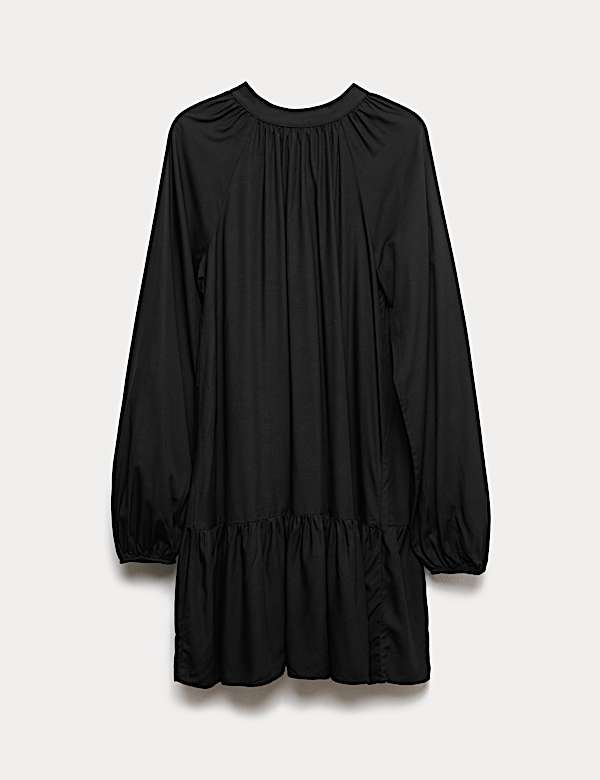 Funnel Neck Mini Smock Dress - NL