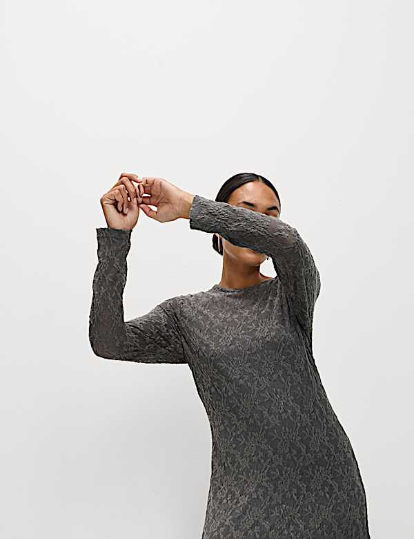 Jersey Jacquard Midi Column Dress - CA