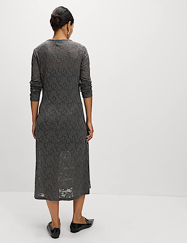 Jersey Jacquard Midi Column Dress - CA