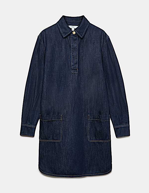 Denim Mini Shirt Dress