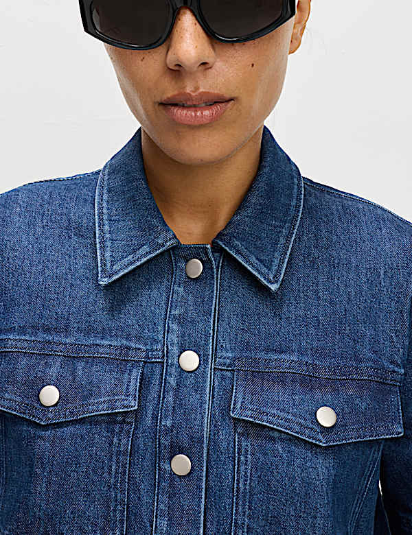 Denim Mini Shirt Dress