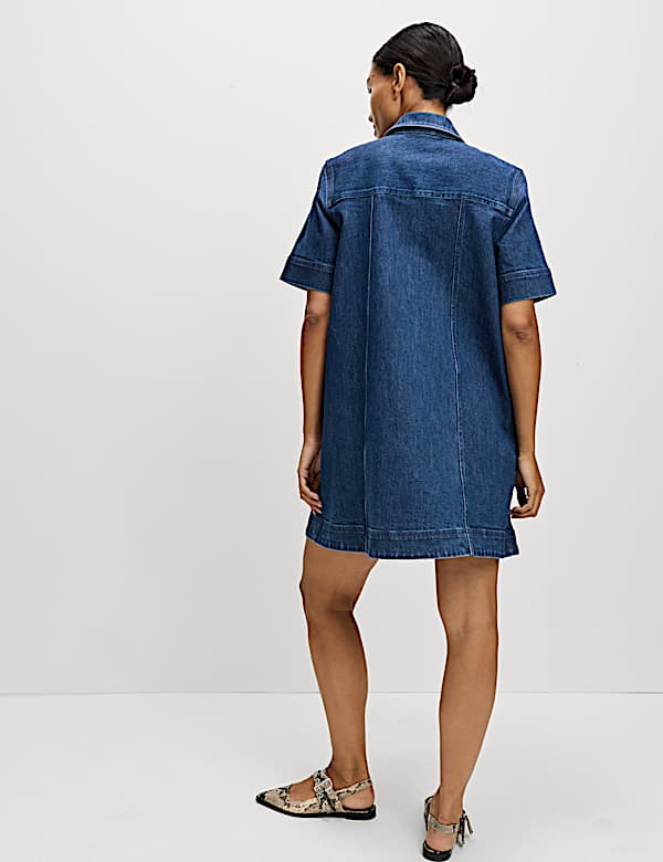 Denim Mini Shirt Dress