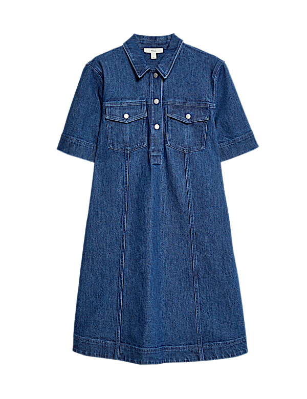 Denim Mini Shirt Dress