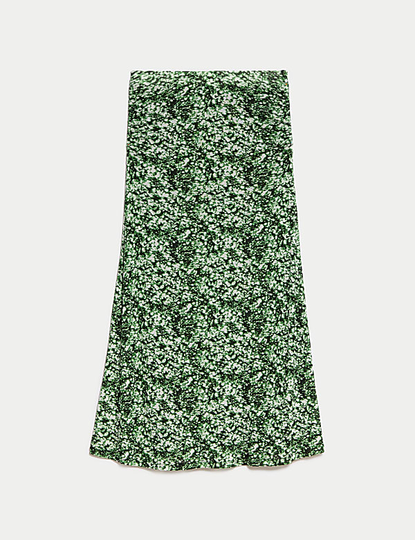 Jersey Printed Midi A-Line Skirt - US
