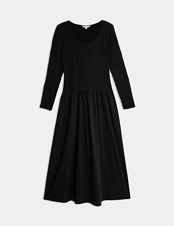 Pure Cotton Midi Drop Waist Dress - AU